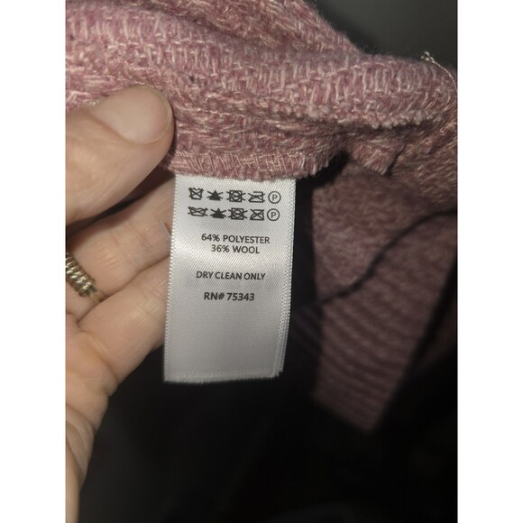 Christian Siriano New York Pink Wool Blend Coat Jacket Women’s Medium 1 Button - Picture 7 of 12